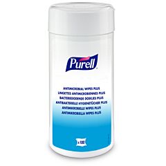 PURELL® Antimicrobial Wipes Plus 100 count canister