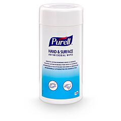 PURELL® Hand & Surface Antimicrobial Wipes, 100 Count Canister