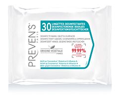 PREVEN’S® PARIS Desinfektionstücher für Hände, Gegenstände und Oberflächen, 30 St. Sachet