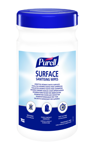 PURELL® Desinfektionstücher für Oberflächen, 200 Tücher Zupfdose